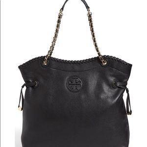 Tory Burch Black Slouchy Tote Bag